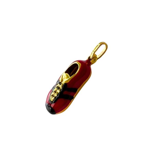 Dije 14k Zapatilla Fut Bol rojo negro - Image 2