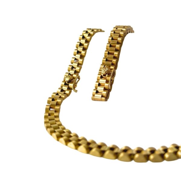 Pulso 14k tejido diseño Rolex, 20 cm - Image 2