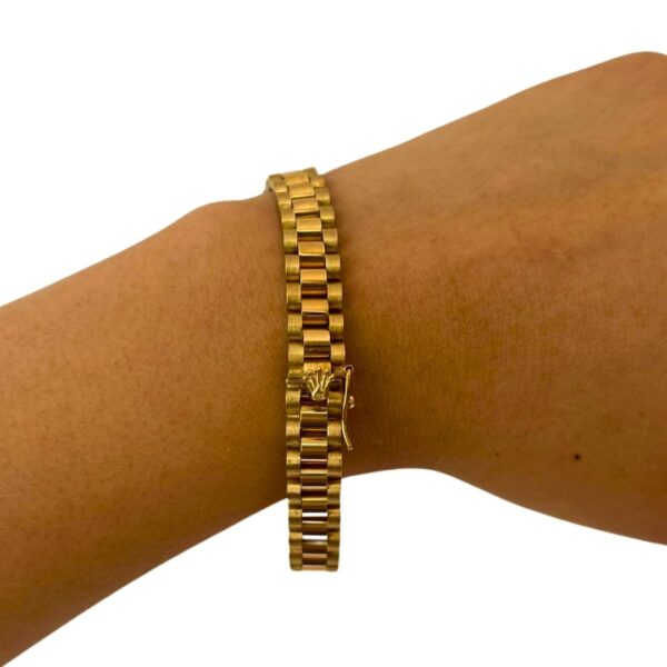 Pulso 14k tejido diseño Rolex, 20 cm - Image 3